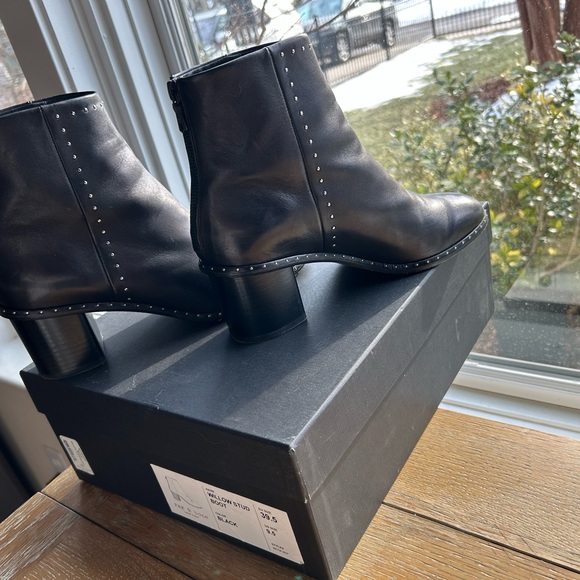 rag & bone | Shoes | Rag Bone Willow Stud Black Ankle Boot With Rounded ...